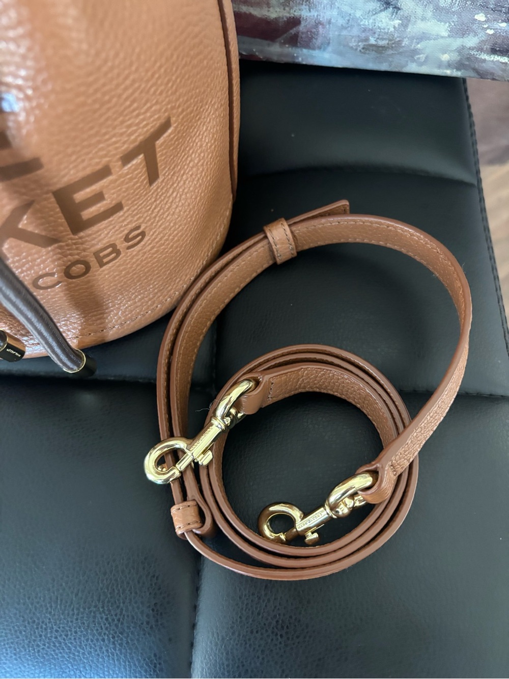 Marc Jacobs Brown Leather The Bucket Bag with Rope Top Handle - Picture 3 of 15